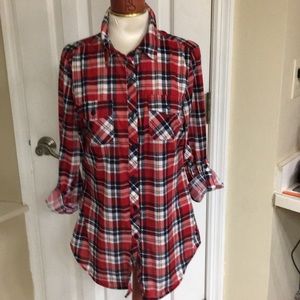 Flannel like blouse